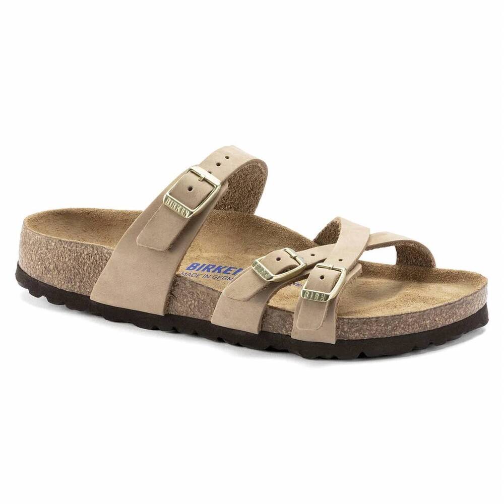 NEW BIRKENSTOCK unisex franca soft footbed sandal in sandcastle